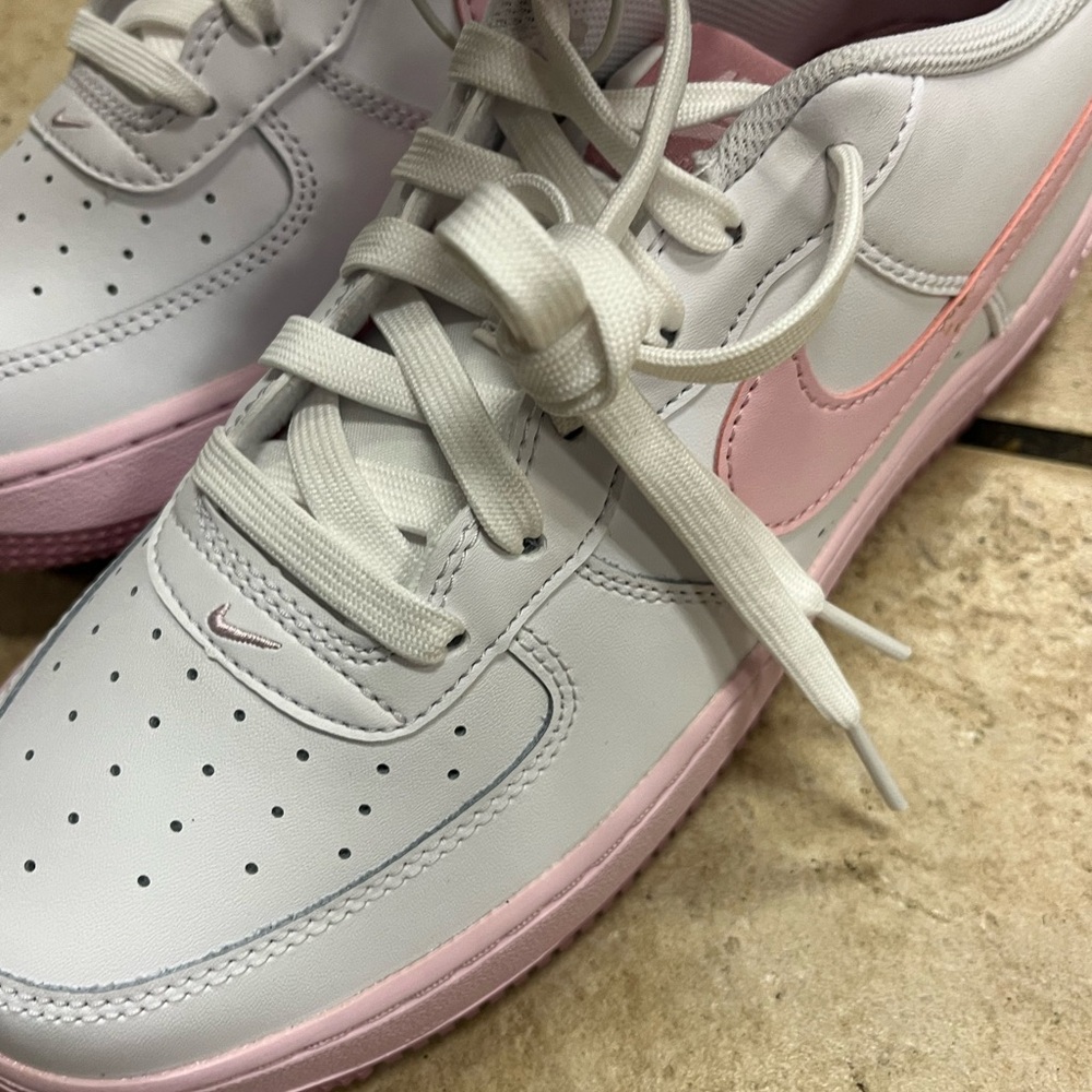 Nike Air Force 1  GS 7Yfoam pink white fv5948-100 new